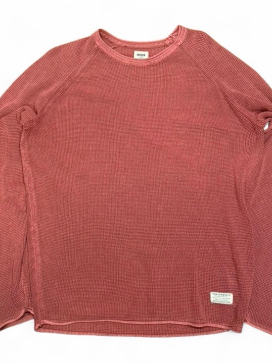 Vintage Other - Max Burgandy Utility Cotton Thermal Longsleeve Shirt